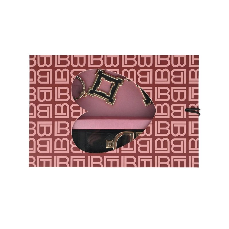 Laura Biagiotti Women's Gift Set, Keyring and Belt in Faux Leather — back view