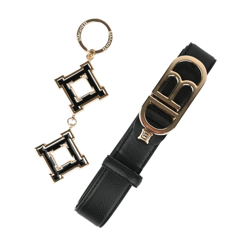 Laura Biagiotti Women's Gift Set, Keyring and Belt in Faux Leather