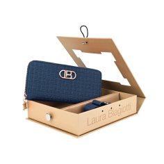 Laura Biagiotti Geschenkset für Damen, Geldbörse und Schlüsselanhänger aus Kunstleder