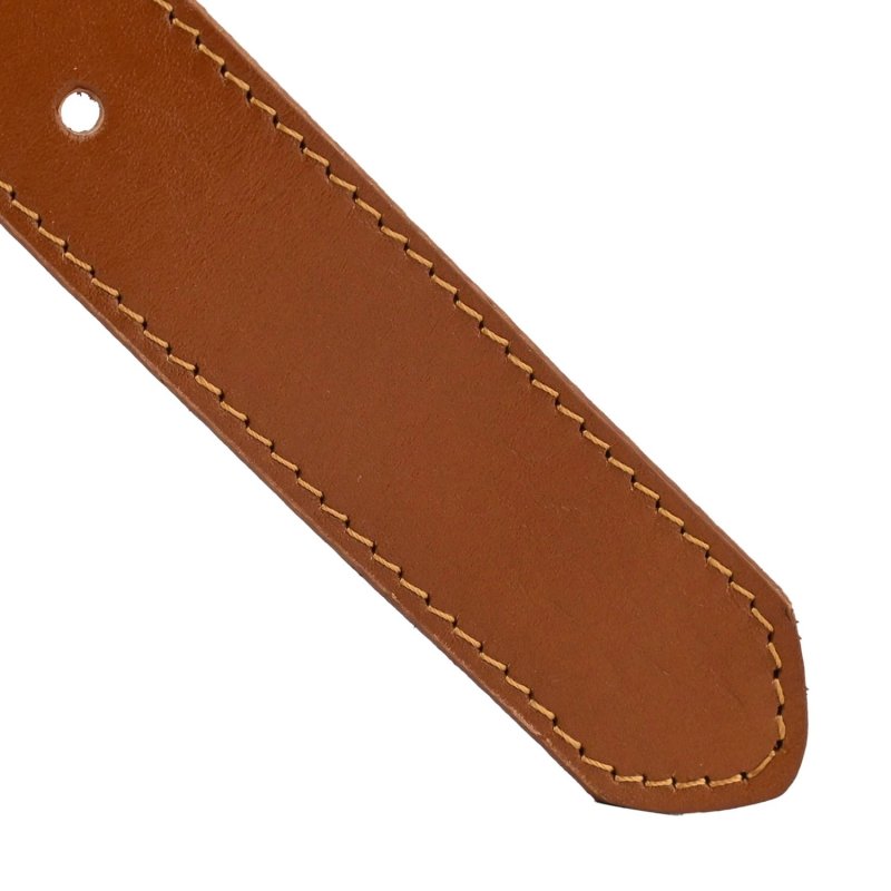Conte Massimo Ceinture Homme en cuir véritable, Made in Italy, raccourcissable, avec coutures, hauteur 3 cm — vue 11