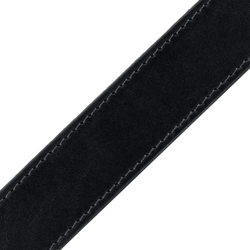 Conte Massimo Men's Belt in Genuine Leather, Made in Italy, Can Be Shortened, With Stitching, 3.5 cm High — view 18