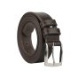 Conte Massimo Men's Belt in Genuine Leather, Made in Italy, Can Be Shortened, With Stitching, 3.5 cm High — view 19