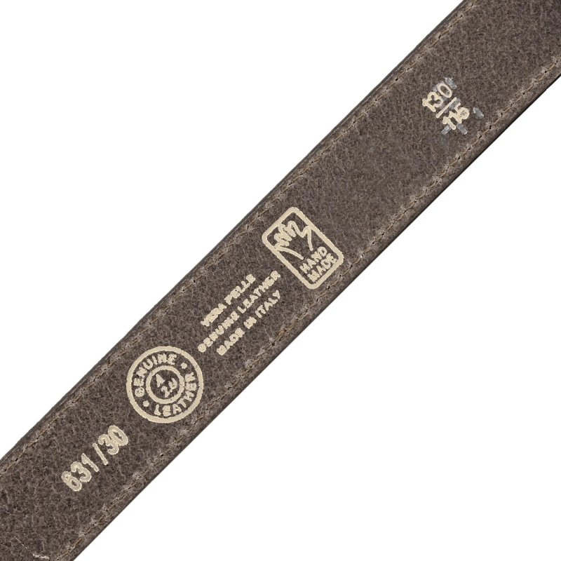 Conte Massimo Men's Belt in Genuine Leather, Made in Italy, Can Be Shortened, With Stitching, 3.5 cm High — view 21