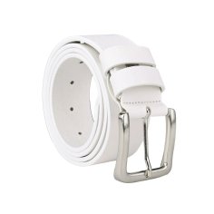 Conte Massimo Men's Belt, Leather (Vegetable-Tanned), One-Piece, Made in Italy, Nickel Free Buckle, 4 cm, With Box 2