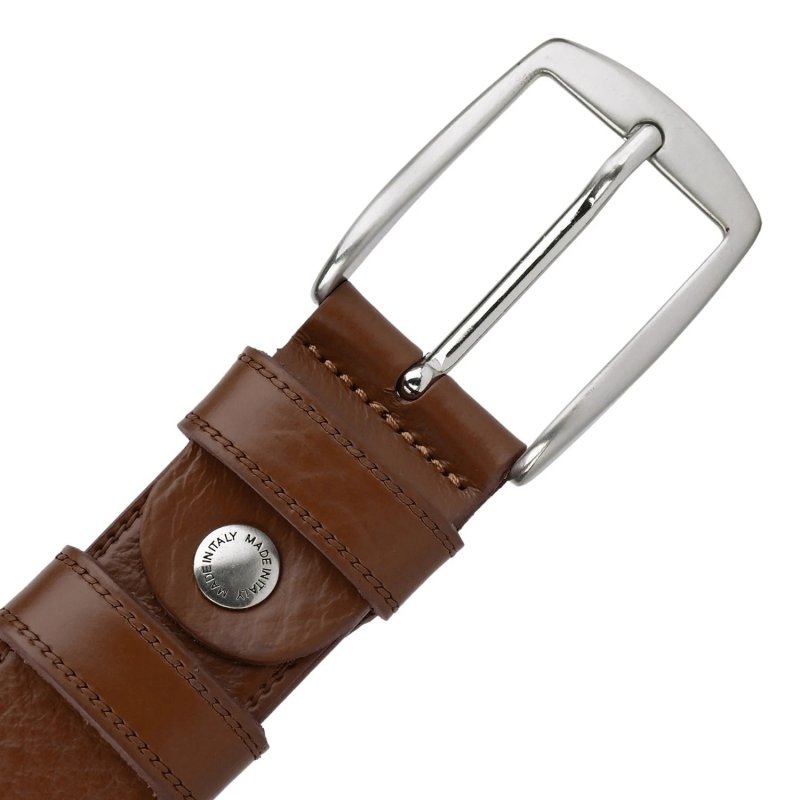 Conte Massimo Herrengürtel, Leder (pflanzlich gegerbt) aus einem Stück, Made in Italy, nickelfrei, kürzbar, 3,5… — Ansicht 23