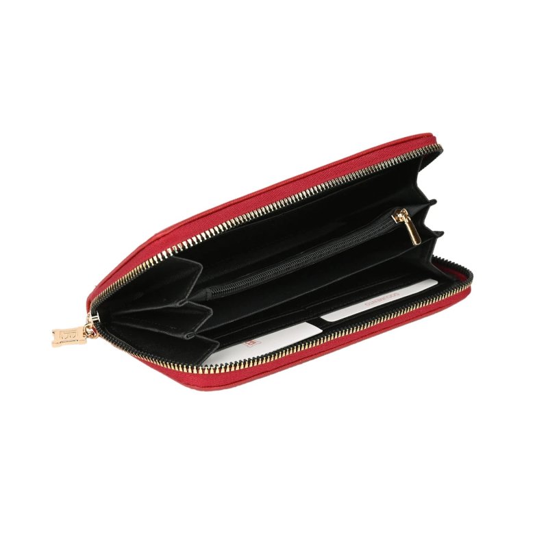 Laura Biagiotti Women's Gift Set, Wallet in PU and Super Mini Foldable Pocket Umbrella, Elegant Set 047 — back view