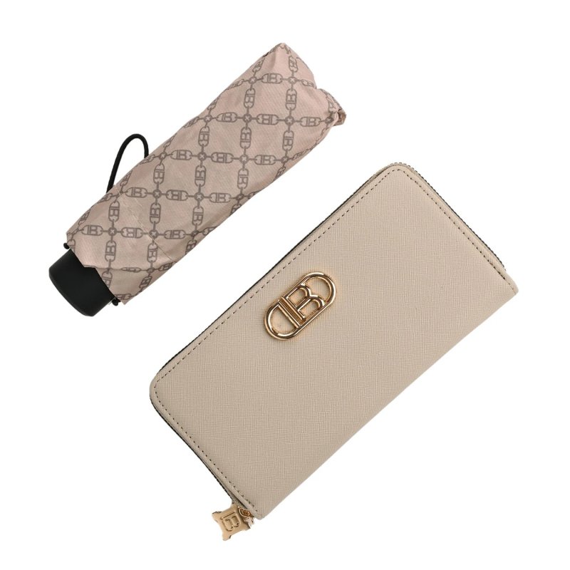 Laura Biagiotti Women's Gift Set, Wallet in PU and Super Mini Foldable Pocket Umbrella, Elegant Set 047 — view 16