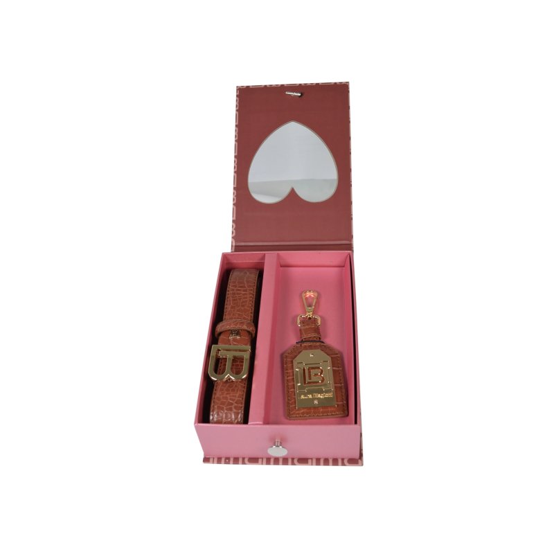 Laura Biagiotti Women's Gift Set, Keyring and Belt in Faux Leather — front view