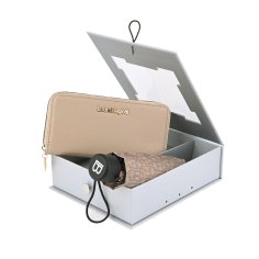 Laura Biagiotti Geschenkset für Damen, Damen-Geldbörse aus PU und Super-Mini-Taschenschirm Faltbar, Elegantes Set 050 2