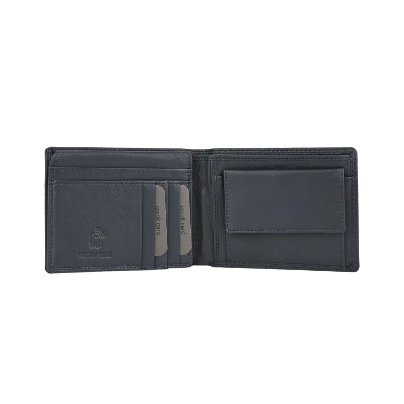 Biagiotti Coffret Cadeau Homme, Portefeuille Homme en Cuir Véritable et Parapluie Super Mini Pliable de Poche, S… — intérieur
