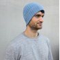 Conte Massimo Bonnet Unisexe Chaud en Laine, Bonnet Beanie d'Hiver, Bonnet Côtelé avec Revers, Made in Italy — détail logo