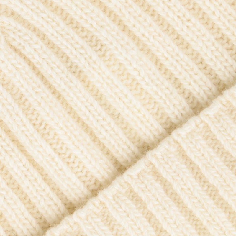 Conte Massimo Unisex Warm Wool Beanie, Winter Beanie Hat, Ribbed Knit with Cuff, Made in Italy — view 20