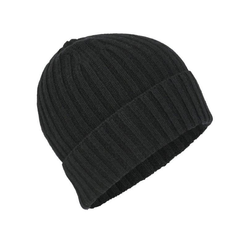 Conte Massimo Unisex Warm Wool Beanie, Winter Beanie Hat, Ribbed Knit with Cuff, Made in Italy — view 30