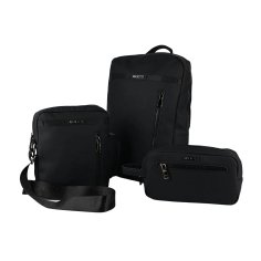 Biagiotti Men's 3-Piece Set: Laptop Backpack, Pouch and Men's Pouch, Waterproof PU, Casual Elegant 2