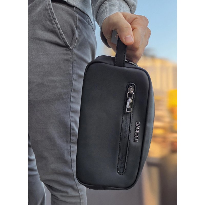 Biagiotti Herren Set 3-teilig mit Laptop-Rucksack, Kulturtasche und Herren-Umhängetasche, aus wasserdichtem PU,… — Ansicht 23