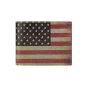 GRESEL Cartera de Hombre en Piel Auténtica, Bandera Americana Efecto Envejecido, Cow Hunter, RFID, con Monedero y Caja