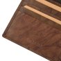 GRESEL Men's Genuine Leather Wallet Cloudy Sauvage Effect, Distressed Look, With Coin Pocket and Box — logo detail
