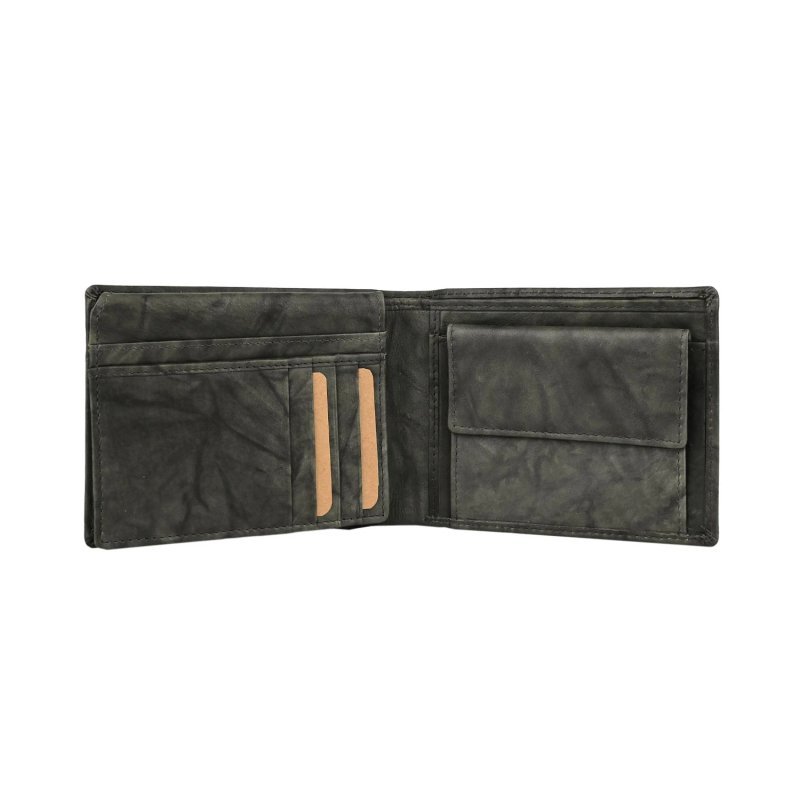 GRESEL Herren-Geldbörse aus Echtleder mit Sauvage-Wolkeneffekt, Vintage-Look, mit Münzfach und Box — Ansicht 14