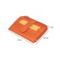 GRESEL Unisex Card Holder in Soft Genuine Leather, Slim, Zip Pocket for Coins and Banknotes, With Box — view 34