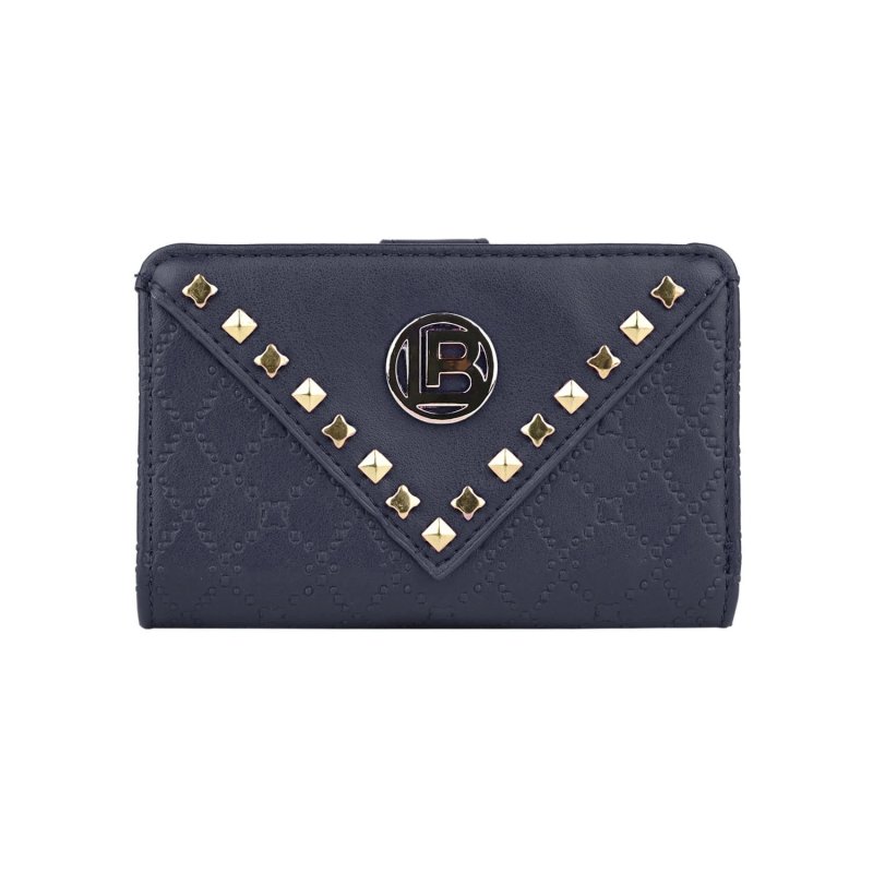 Laura Biagiotti Cartera Mujer de Piel Sintética PU, Elegante, con Tachuelas, con Caja de Regalo