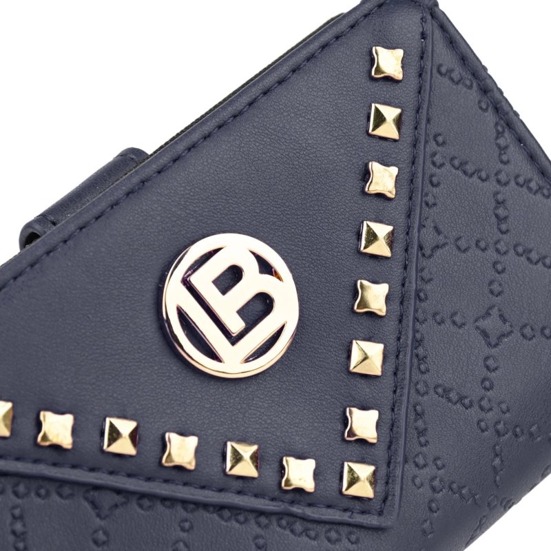Laura Biagiotti Cartera Mujer de Piel Sintética PU, Elegante, con Tachuelas, con Caja de Regalo — detalle del logotipo