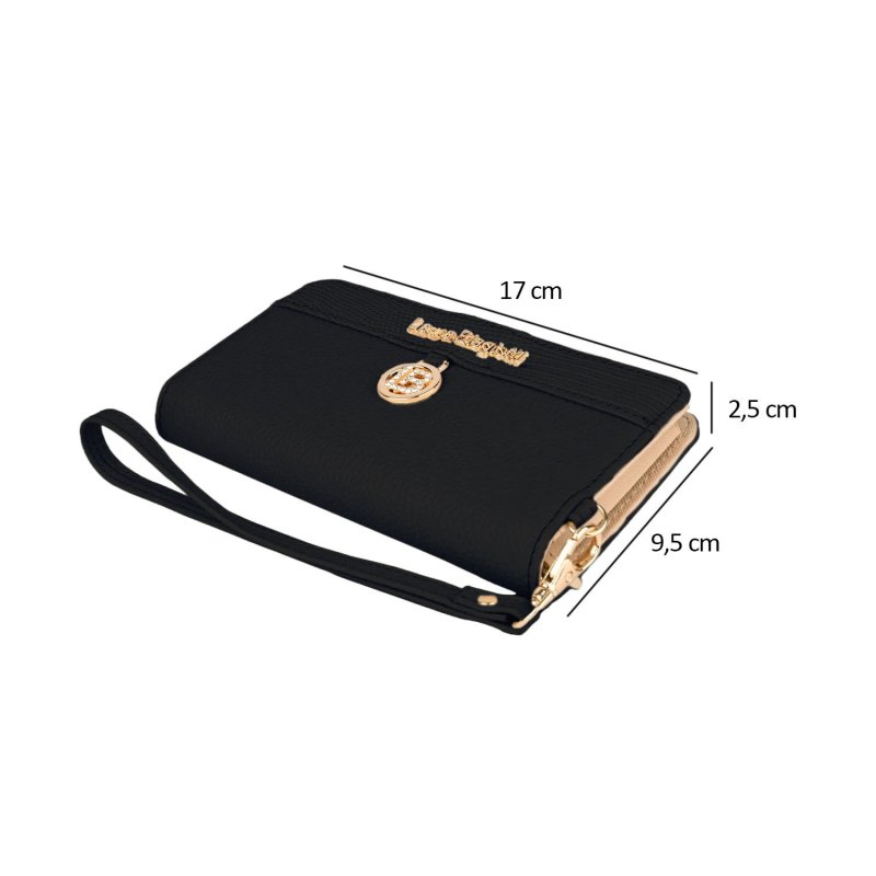 Laura Biagiotti Women's Wallet With Phone Holder and Wrist Strap, In Faux Leather PU With Gift Box — view 12