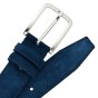 GreSel Suede Belt Men And Women, Genuine Leather, Made In Italy, Adjustable — logo detail