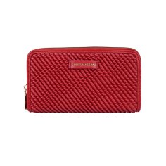 Conte Massimo Women's Long Wallet in Woven-Effect PU with Zip Closure 2