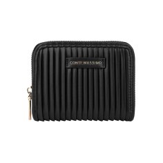 Conte Massimo Portefeuille Femme en PU à Plis Plissés, Zip Around, Petit