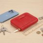 Conte Massimo Women's Small Wallet in Pleated PU, Zip Around — view 18