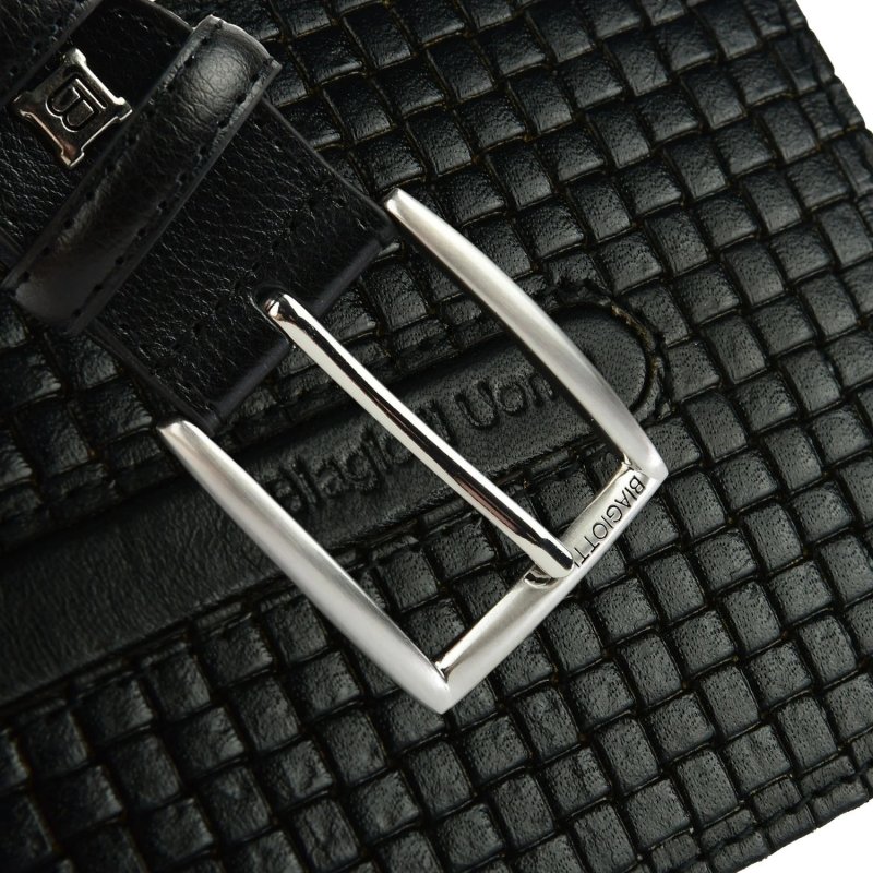 Laura Biagiotti Estuche Regalo Hombre, Cinturón de Piel y Cartera de Piel Negra — vista 7