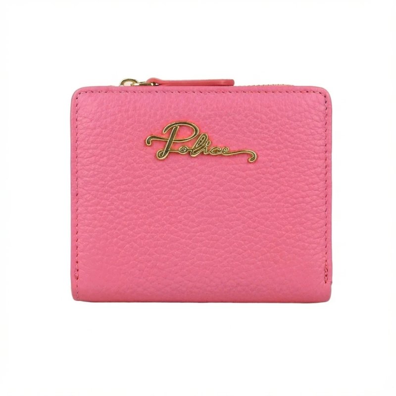 Police Women's Compact Genuine Leather Wallet with Snap and Zip, Coin Pocket and Gift Box — view 41