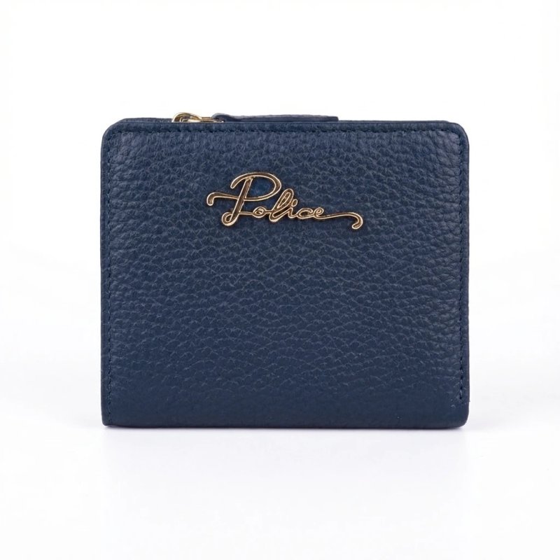 Police Women's Compact Genuine Leather Wallet with Snap and Zip, Coin Pocket and Gift Box — view 49