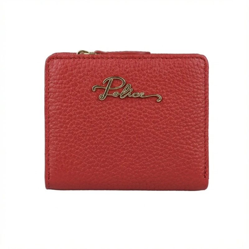 Police Women's Compact Genuine Leather Wallet with Snap and Zip, Coin Pocket and Gift Box — view 57