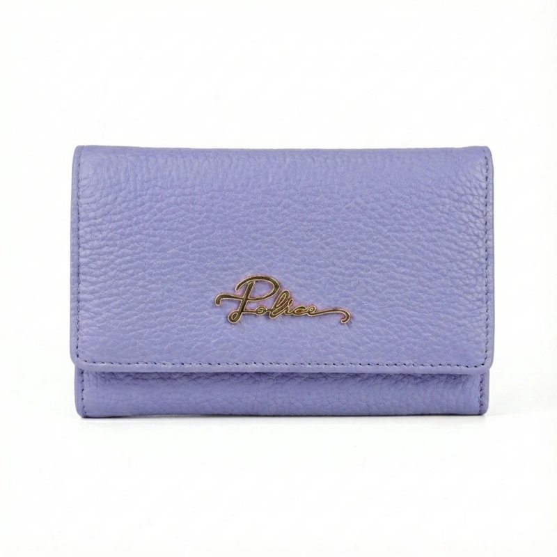 Police Portefeuille Femme en Cuir Véritable Compact avec Bouton et Fermeture Éclair, Porte-Monnaie et Boîte Cadeau — vue 43