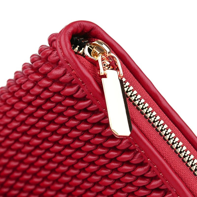 Conte Massimo Women's Small Wallet in Woven-Effect PU with Zip Closure — view 7
