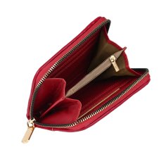 Conte Massimo Women's Small Wallet in Woven-Effect PU with Zip Closure 2