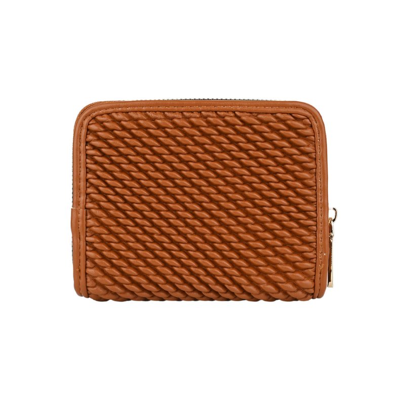 Conte Massimo Women's Small Wallet in Woven-Effect PU with Zip Closure — view 12