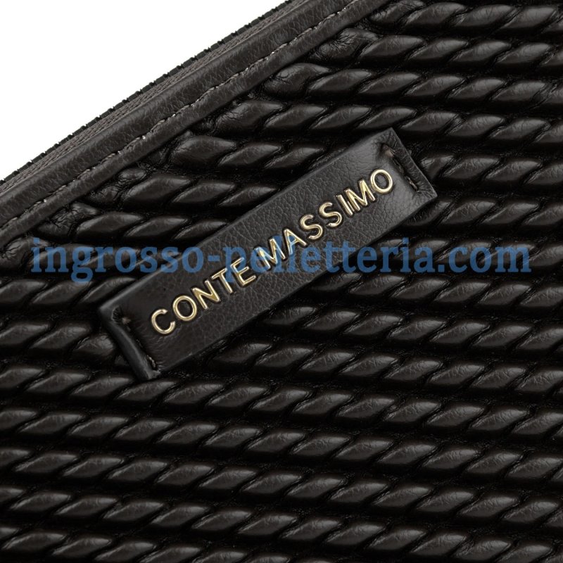 Conte Massimo Women's Small Wallet in Woven-Effect PU with Zip Closure — view 20