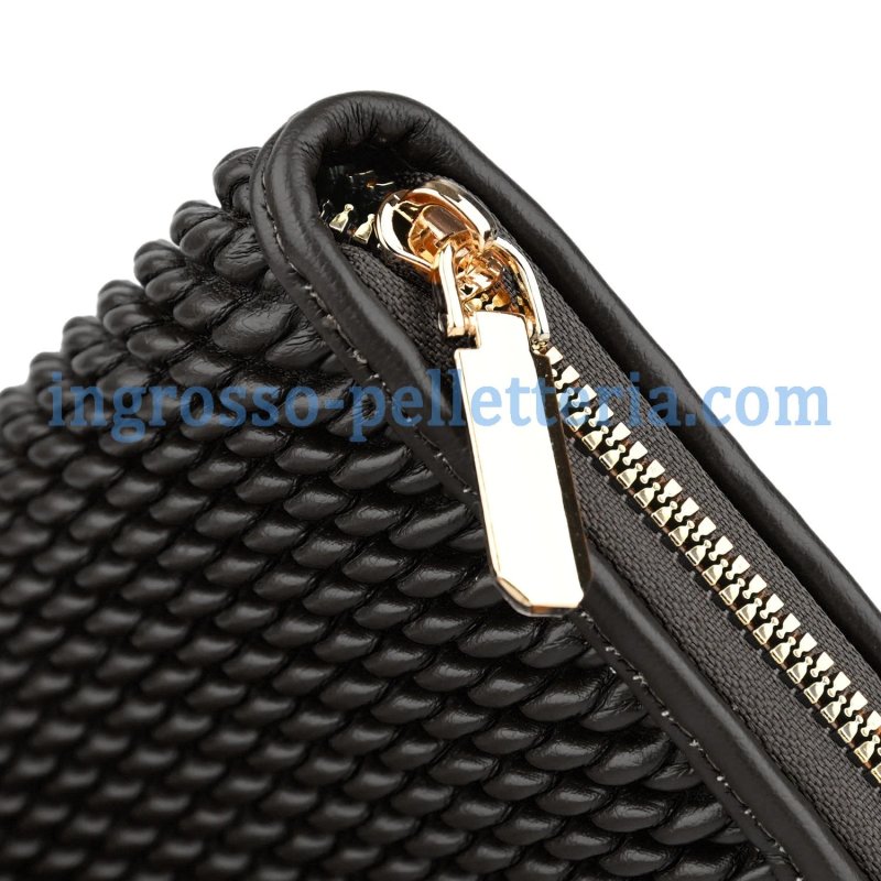 Conte Massimo Portefeuille Femme en Similicuir PU Effet Tressé avec Fermeture Zippée, Petit — vue 21