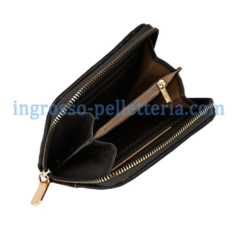 Conte Massimo Portefeuille Femme en Similicuir PU Effet Tressé avec Fermeture Zippée, Petit — vue 16