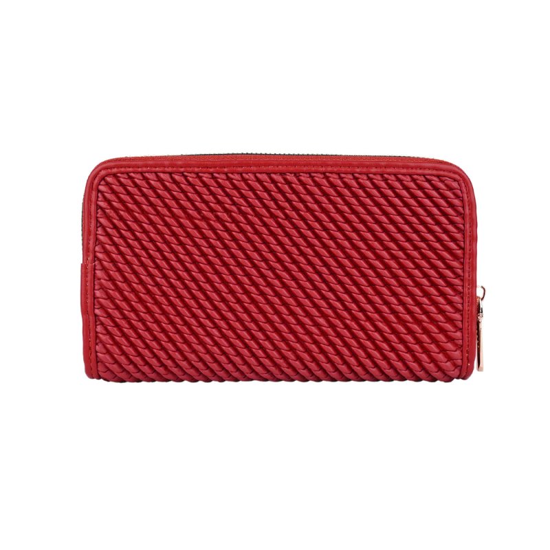 Conte Massimo Women's Long Wallet in Woven-Effect PU with Zip Closure — view 19