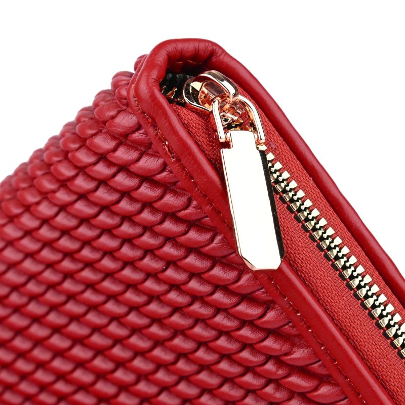 Conte Massimo Women's Long Wallet in Woven-Effect PU with Zip Closure — view 20