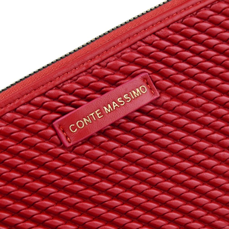 Conte Massimo Women's Long Wallet in Woven-Effect PU with Zip Closure — view 21