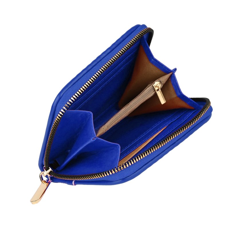 Conte Massimo Cartera Mujer de PU con Pliegues Plisados, Zip Around, Pequeña — vista 9