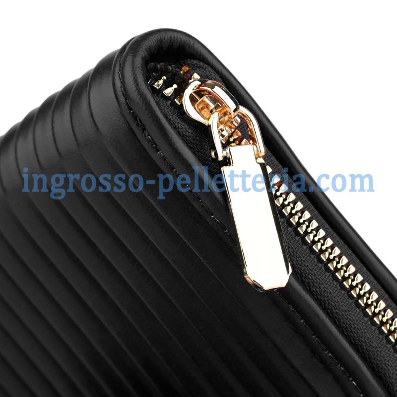 Conte Massimo Damen-Geldbörse aus PU mit Plissee-Falten, Zip-Around, Klein — Ansicht 7