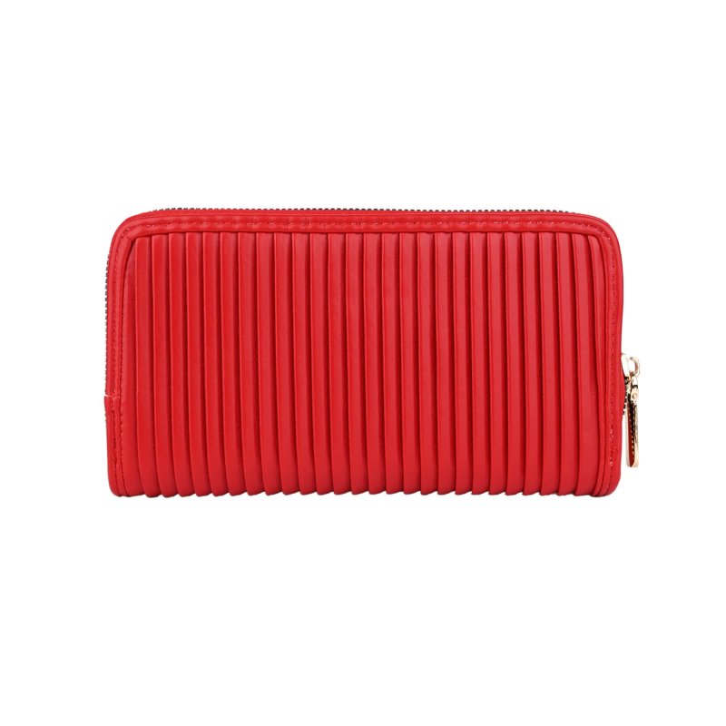 Conte Massimo Cartera Mujer de PU con Pliegues Plisados, Zip Around, Larga — vista 19
