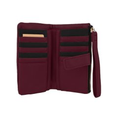 Conte Massimo Women's Long Wallet in Hammered PU, Two-Tone with Removable Wrist Strap 2