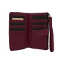 Conte Massimo Women's Long Wallet in Hammered PU, Two-Tone with Removable Wrist Strap — front view