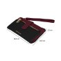 Conte Massimo Women's Long Wallet in Hammered PU, Two-Tone with Removable Wrist Strap — back view